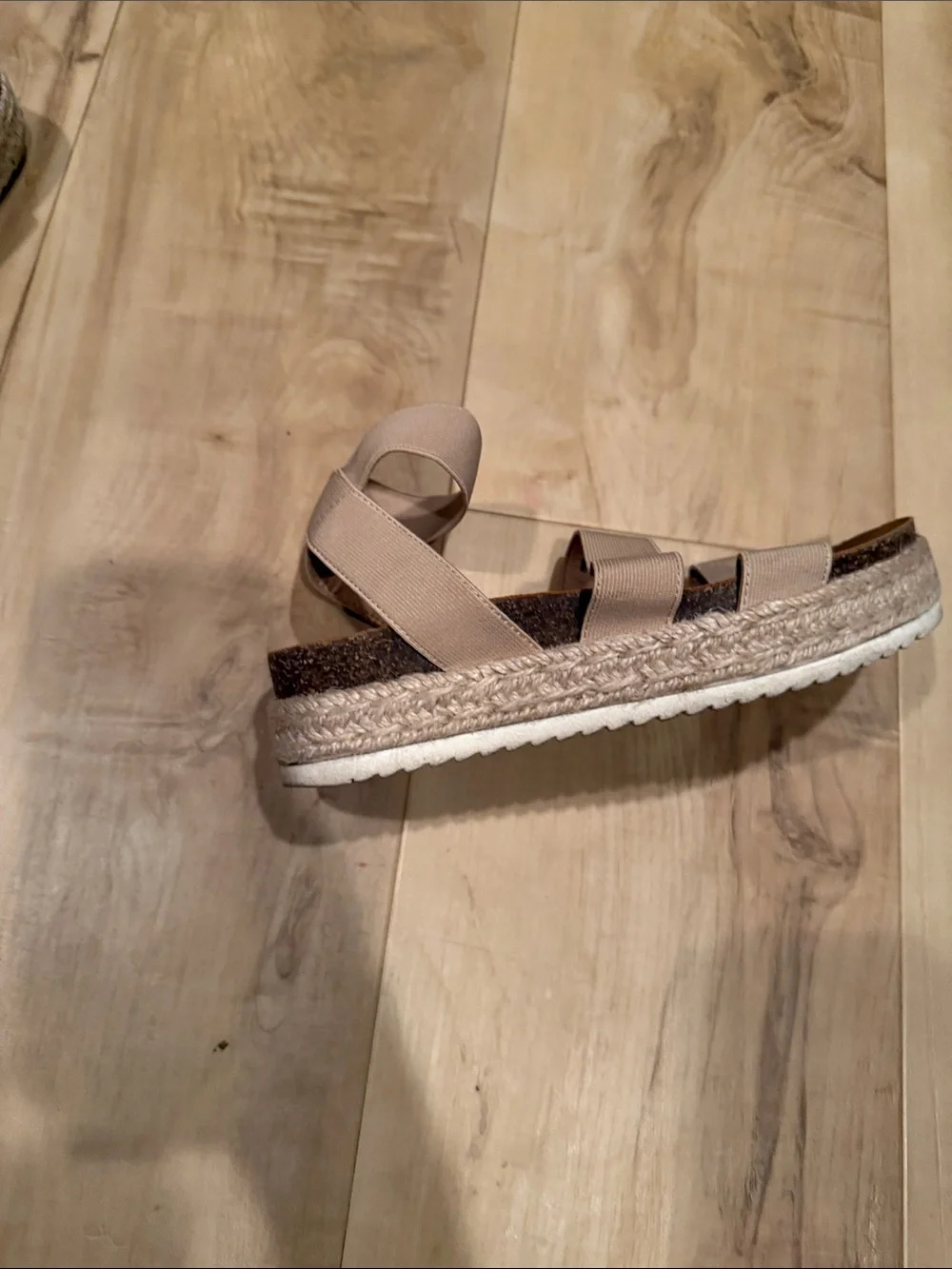 Kids Neutral Strappy Comfort Sandals - Taupe